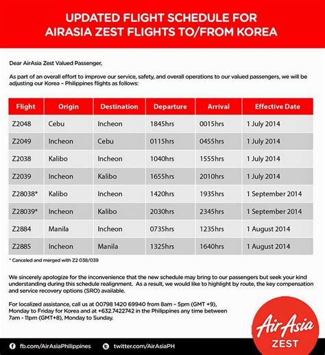 airasia zest flight schedule.